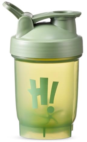 hzbaiyi Protein Shaker Bottle with Mixing Ball Leakproof Flip On Lid Plastic Workout Water Bottle Secure Drink Flip Cap Protein and Supplement Shaker 400ml