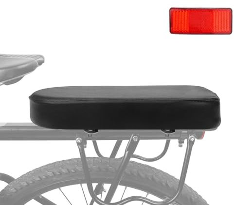 FSWWSF Seggiolino Bici Posteriore Cuscino Posteriore per Bicicletta Bambini Sedile Posteriore Cuscino per Bambini o Adulti Pelle Morbido Cuscino Accessorio per Bicicletta