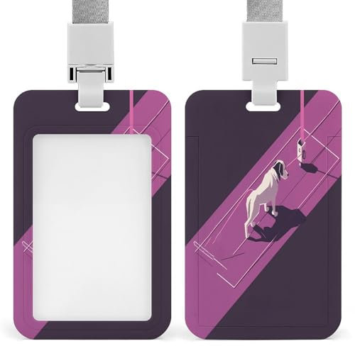 Schlüsselbänder für Ausweise, Hund an der Leine, bedruckter Ausweishalter, niedlicher Ausweishalter, Umhängeband, vertikaler Ausweishülle, Schutzhülle für Büroangestellte, Mitarbeiter