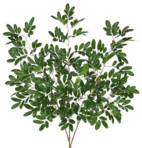 Arborus 3 Stück Künstliche Pistazien Zweige 96 cm Lang, Grüne Äste für Deko in Vase, Tisch, Regal, Wohnzimmer und Büro