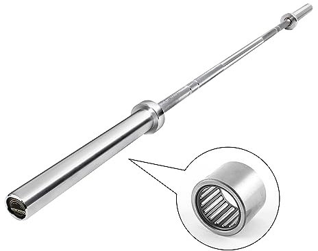wuuhoo® Olympische Langhantelstangen, 201-220cm, 50mm, bis 450 KG/1000 lbs, 15-20 KG, galvanisch beschichtet, gerändelter Griff Griff 28mm, 2,2m, 1000lbs/454kg