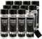 TECPO Lackspray schwarz matt, 12x 500ml Autolack Rallyschwarz Sprühlack Farbspray mit hoher Deckkraft für Innen- und Außenbereich