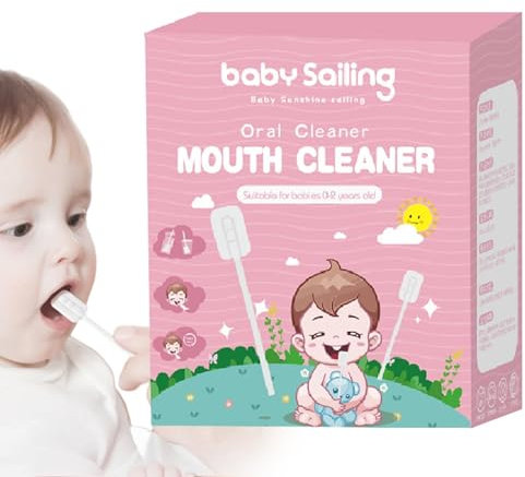 Baby Zungenreiniger – 30 Stück Mundreinigungsgaze, weich und sicher für die Hygiene | Tragbarer Zungen- und Zahnfleischreiniger, flexible Zahnbürste für Babys Mund- und Zahnpflege, Zahnfleischreiniger