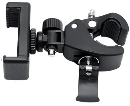 1 Pcs mic stand phone holder, Clip Bike Cellphone Holder with 360° Rotation for Live Broadcast Recording and Riding with Most Cell Phones