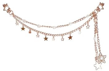 AHIOJEGX Handbag Chain Rose Gold Bag Chain Backpack Decoration Accessories Accessories Women Hanger Chain(Star)