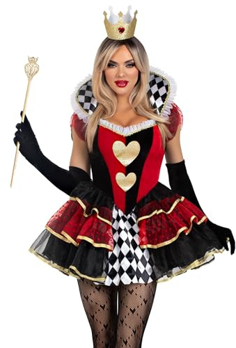 Leg Avenue 2-teiliges Halloween-Kostüm für Damen mit Herzkönigin
