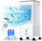 Mobile Air Conditioners, Evaporative Air Coolers 6L 60W 60° Automatic Oscillation 3 Modes/Wind Speeds 7H Timer Low Noise Remote Control w Ice Box Conditioning Unit for Home, Bedroom, Office