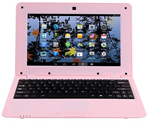 Goldengulf 2025 - Ordenador portátil de 10.1 pulgadas de 8 GB, Quad Core, Android 6.0, mini netbook, portátil delgado y ligero, reproductor Netflix YouTube Flash (rosa)