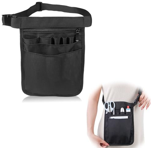 KAIYAYA Marsupio da infermiera,borsa da cintura multi-tasca organizer per vendita al dettaglio tascabile Infermieristica marsupio con cintura regolabile multifunzionale Accessori - 25 x 18 cm