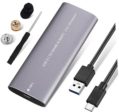 DIYEAH Portable External Drive Enclosure Dual Protocol Type C Compact Digital Hard Disk Case for Laptops Smart Tvs and Routers Intelligent