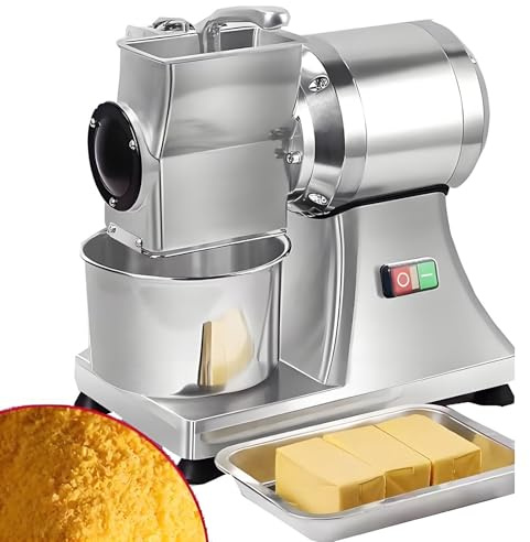 HuanEssentric 550W Elettrica Professionale,Formaggio,Pane,Cioccolato,Frutta Secca Alluminio Pressofuso,Argento