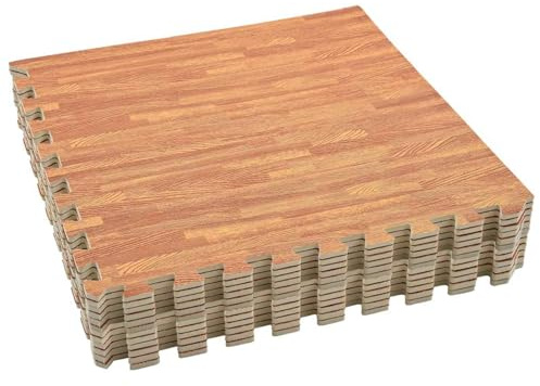 vidaXL Alfombra de suelo de piscina 12 piezas de madera EVA de 4,32 ㎡ alfombra rectangular moderna resistente antideslizante impermeable para exteriores relajarse en la piscina