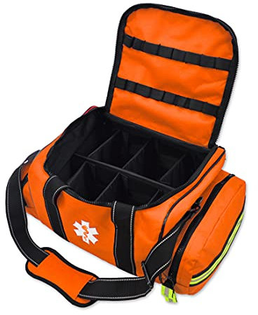 Lightning X Products EMT First Responder Tasche mit Trennwänden, groß, Fluoreszierendes Orange