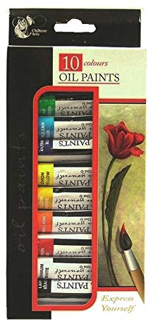 Chiltern Arts 10 Oil Paints in Colours 10 x 12ML Colour Paint Set.