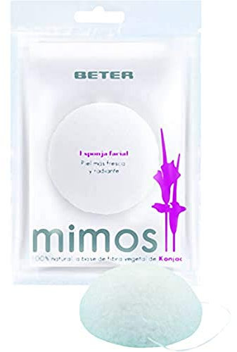 Beter –Esponja facial de konjac, natural y sostenible, apta para pieles sensibles, limpiadora facial y exfoliante suave, ideal para viaje