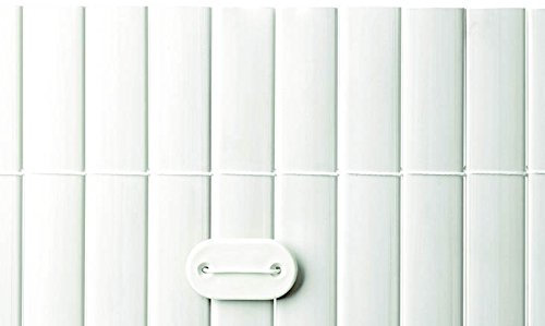 Befestigungsset für PVC Sichtschutzmatten weiß, 26 Stück - Montagematerial Clips und Drahtschlaufen für Kunststoffmatten