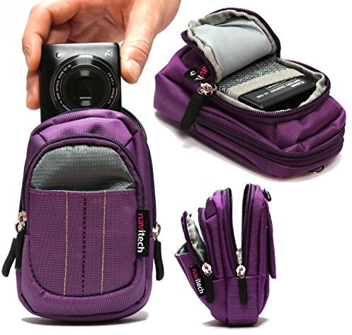 Navitech Purple Digital Camera Case Bag Compatible with The Samsung Smart Camera WB350F