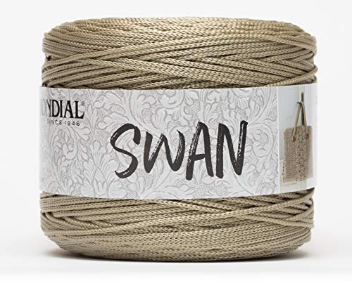 Mondial GOMITOLO, Filato Swan 100% Poliestere (675 Tortora)