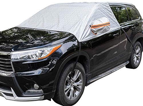 Delixike Car WindScreen Snow Cover,Car Waterproof Windshield Winter Cover For Ice,Snow,Frost Protection,Extra Large Size with Mirror Covers Fits for Most Vehicles