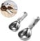 2 Stück Edelstahl Kaffeeschaufel Messen Kaffeelöffel Kaffeemaßlöffe 15ml und 30ml Silber