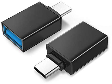Maclean MCE470 Adaptador USB A a USB Tipo-C con Función OTG para Smartphones y Tabletas Sincronización Transferencia de Datos Plug & Play Negro