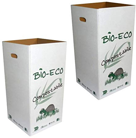 Lot de 20 cartons porte-déchets organiques, 35 x 35 cm, hauteur 70 cm, récipient bio – Éco pour tri sélectif, déchets et brossage.