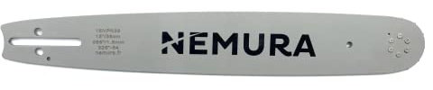 Nemura Guide Chaîne Tronçonneuse - Montage Chaîne 64 Maillons Entraîneurs - avec Coupe 38 cm - Pas de 325 - Jauge de 1,5 mm - Pièces Détachées Outillage Jardin - Marque Française