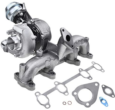 Frankberg 1x Turbocompresor Turbocompresor de gases de escape con Junta Compatible con Polo 9N A3 8P1 Pas.sat 3C2 Golf V 1K1 Oct.avia I 1U2 Ibiza III 6L1 Fabia I 6Y2 Leon 1P1 Replace# 038253019C