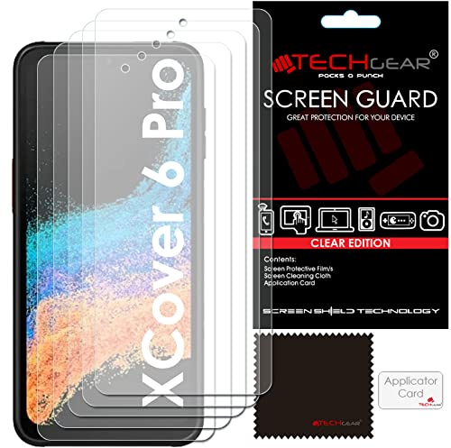 TECHGEAR [5 Pack] Screen Protectors Compatible with Samsung Galaxy XCover 6 Pro, CLEAR LCD Screen Protectors Cover Guards