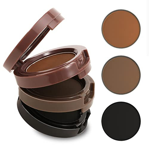 Boobeen 3 Farbe Augenbrauenpuder Palette, Wasserdichtes Puder Augenbrauen Makeup, Brow Definer Powder Eyebrow Filler zum Formen der perfekten Braue