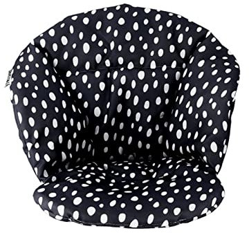 Twistshake Öko-Tex-Zertifiziertes Baumwollkissen mit Klettverschluss für Hochstuhl | Superweiches Kissen für Babystuhl | Einfach zu installieren | Geeignet ab 6 Monaten bis 15 kg | Schwarz