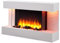 BALDERIA Elis Elektrokamin - Wandkamin mit Heizleistung bi zu 2000 W, 3D-Flammeneffekt, Diverse LED-Beleuchtungseinstellungen, Fernbedienung, Timer, Thermostat - Cremeweiß