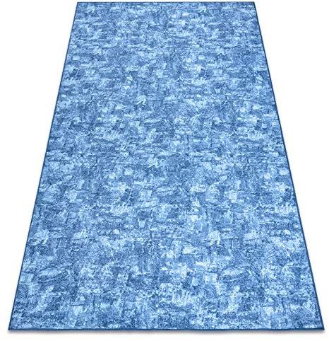 rugsx Teppich Solid für Zimmer, Wohnzimmer, Schlafzimmer, Teppichboden Auslegware, Nachahmung von Beton, blau, Verschiedene Größen 100x150 cm