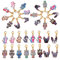 BEEFLYING 16 Stück Gestrickte Markierungen Anhänger aus Legierung Pilz Stitch Markers Strick- und Häkelwerkzeuge für selbstgemachte Armbänder, Halsketten (gemischtes Tier)