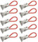 10 Pinces à Serviettes, Pinces de Salle de Bain, Pinces En Métal, Pinces En Fer, Torchons Suspendus Pinces à Linge Pinces à Linge Multifonctions avec Boucle de Suspension, pour Cuisine, Maison, Rouge