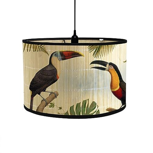 FANSU Lampenschirm fuir Tischlampe, Pflanze Vogel Lampenschirm Hängelampe Lampenabdeckung für Stehlampe Tischlampe Deckenleuchte Wohnzimmer Moderner Deko (Zweig,30x30x20cm)