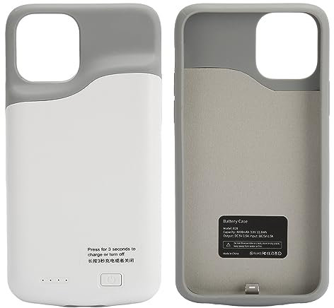 Dpofirs Charging Case for IPhone11 Pro, Slim 6000mAh Battery Case with 360° and Rechargeable Extended Battery Charger for IPhone11 Pro 5.8-Inch (White)