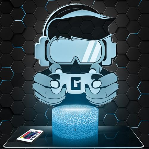 Lampe Gamer Gaming deko Zimmer Junge Lampe 3D Gamer Gamingobjekt Gaming Gamer Videospiele Geschenk gedämpftes Licht Nachtlicht deko Büro. Eigenartig Geschenk Weihnachten Teenager TOP