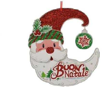 2 Decorazioni casa fineste Fuori Porta per Albero Natalizio Babbo Natale Cappello Rosso Grandi cm28/30 Assortiti