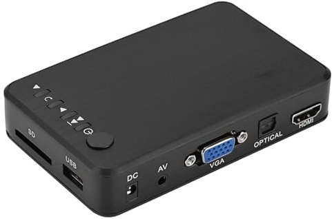 Reproductor Multimedia1080P HD, Tamaño Compacto, Alta Compatibilidad con Tarjeta SD USB para Películas HD (Enchufe de la UE)