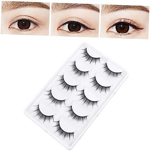 minkissy 80paia Ciglia Finte Naturali Incrociate Ciglia Lunghe e Folte in Pelliccia Di Imitazione Facili Da Applicare e Rimuovere Per Donna Per Trucco Oculare Chic e Moda