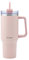 Smash Doppelwandiger Edelstahlbecher mit Griff und Strohhalm, 1,25 l, Altrosa