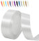 Weiß 25mm Satinband 23 Meter, Polyesterband, verschönern Sie Ihre Bastelarbeiten und Feiern, ideal für Geschenkverpackungen, Dekorationen, Hochzeitsautoband, Bänder zum Basteln