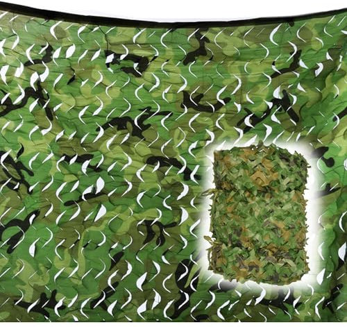 vliovy Tarnnetz 2x3 2x5 3x3 3x4 4x5 4x6 5x8, Militärisch Tarnung Netz, Camo Sonnenschutz-Camouflage Netz,Für Camping,Jagd,Schießen,Gartendekoration(Size:6x8m=19.7x26.2ft)