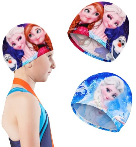 Cuffia Piscina Bambina, RosyFate 2 Pezzi Cuffie Piscina, Cuffia Piscina Bambino Protezione Orecchie, Cuffia Piscina Poliestere, Cuffia Nuoto Bambino, per Ragazzi e Ragazze