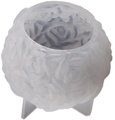 Rosenkugel-Kerzenform, Duftkerzenform, runde Blume, Kerzenform, Silikonform, DIY, Gips, Ornament