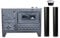 Giesty® Horno de Cocina Exterior, Horno de terraza, Cocina Exterior con leña o carbón Vegetal, Horno de jardín, Cocina de Exterior (Puerta de Hierro Fundido+2 Tubos)