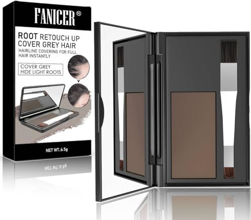 Root Cover Up Ansatzpuder, Haaransatz Puder, Hochentwickeltes Haar Concealer, schnell und einfach, Haar Concealer zur Haarverdichtung für Frauen und Männer (Mittelbraun)