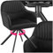 tectake® Esszimmerstuhl drehbar, Armlehnstuhl drehbar, ergonomischer Stuhl Samt, Stühle für Esszimmer, Möbel für Wohnzimmer, Arbeitszimmer, Esstisch, Schminktisch - schwarz/schwarz