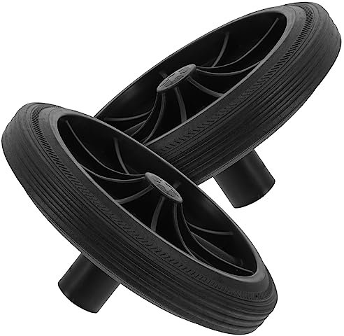 FUNOMOCYA 2pcs Trash Can Spare Parts Replacement Wheels Waste Container Wheels Garbage Commercial Trash Can Wheels Recycle Can Wheels Portable Carts Castor Wheels Wheeled Can Pulley Plastic